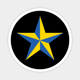 Ukrainian Blue and Yellow Star Art Magnet